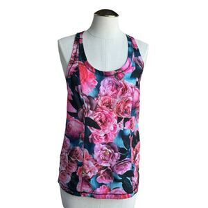 Women's Lululemon Floral Print Secret Garden Tank Lightened Up Singlet Gym Top 4